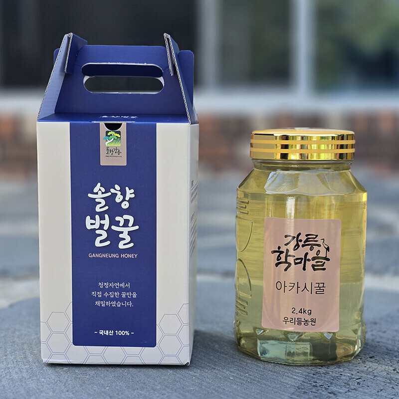 강원더몰,우리들 천연 아카시아벌꿀 100% 자연 아카시아꿀 2.4Kg 산지직송