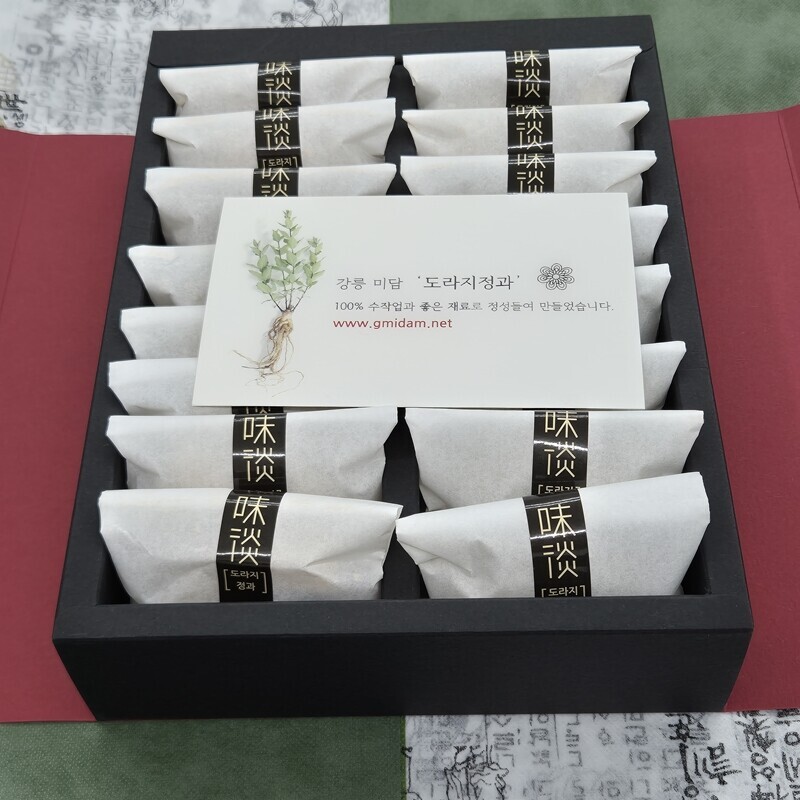 강원더몰,G-MIDAM 강릉미담 도라지정과 강릉팜16호 -한국관광기념품공모전수상작