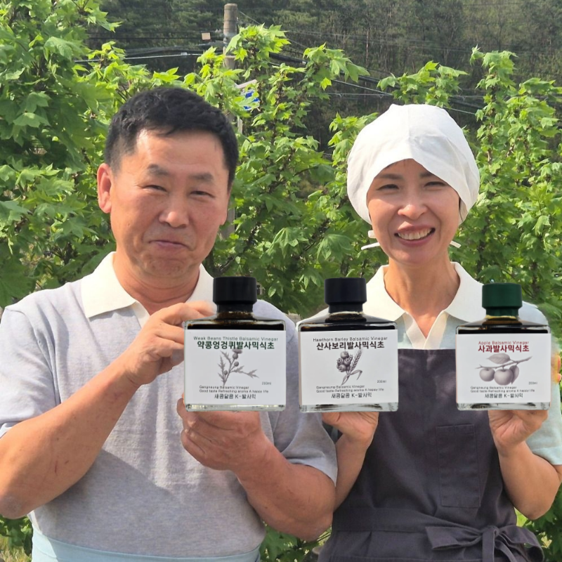 강원더몰,하슬라 자연발효 식초 흑초 500ml 4종 감식초 약콩엉겅퀴 초란 산사보리