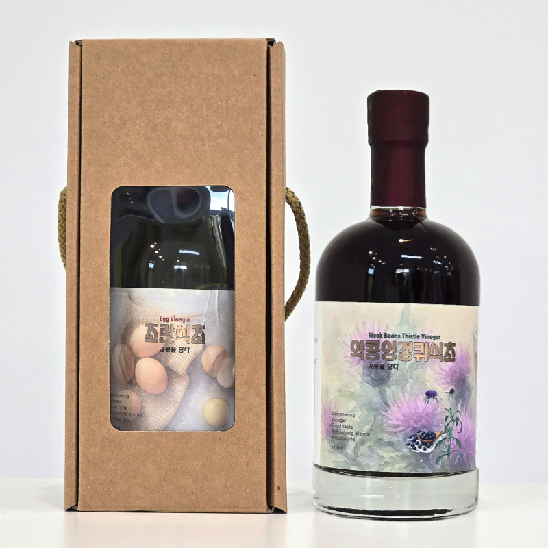 강원더몰,하슬라 자연발효 식초 흑초 500ml 4종 감식초 약콩엉겅퀴 초란 산사보리