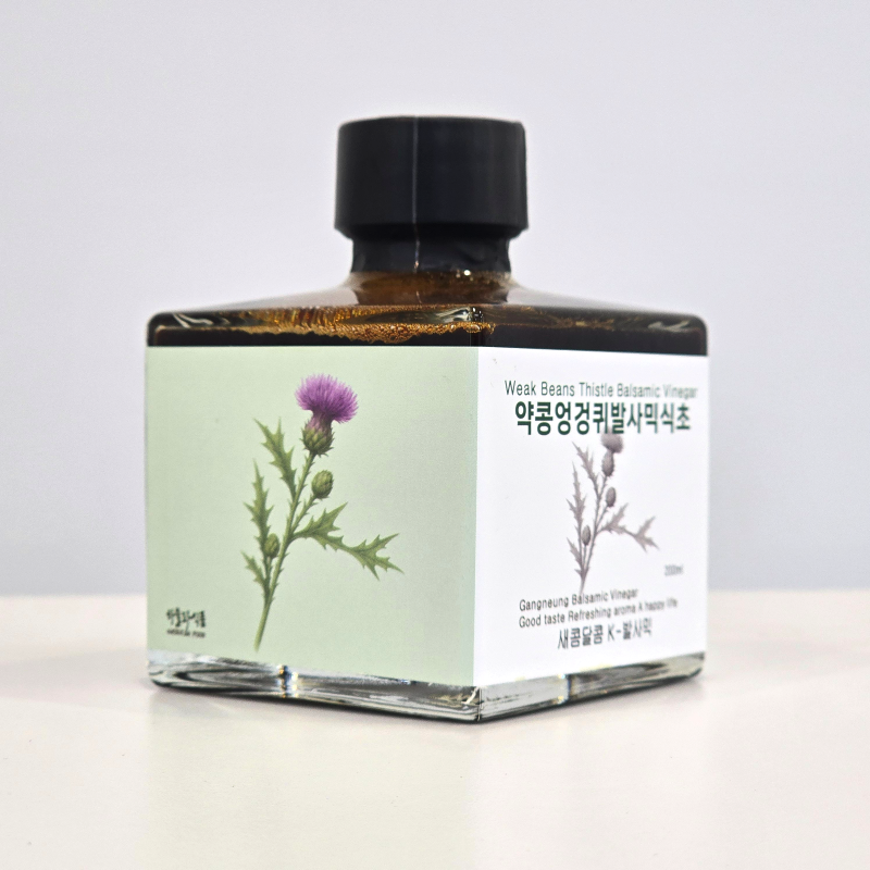 강릉몰,하슬라 자연발효 발사믹식초 200ml 2종선물세트 사과 산사보리 약콩엉겅퀴 커피