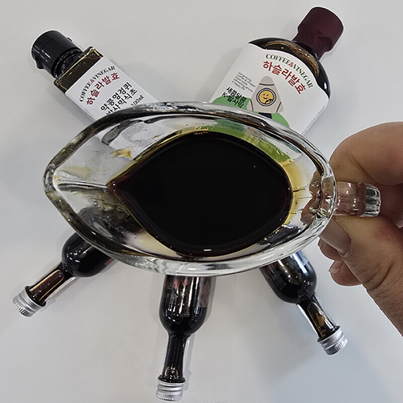 강릉몰,하슬라 자연발효 발사믹식초 200ml 2종선물세트 사과 산사보리 약콩엉겅퀴 커피