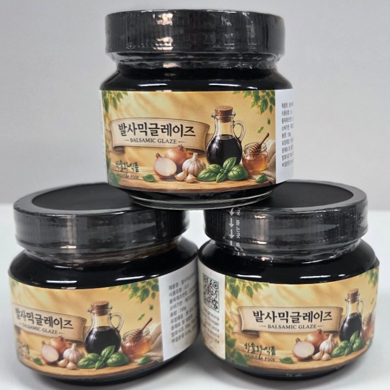 강릉몰,하슬라 발사믹글레이즈 150g 국산 자연발효 사과발사믹식초 사용